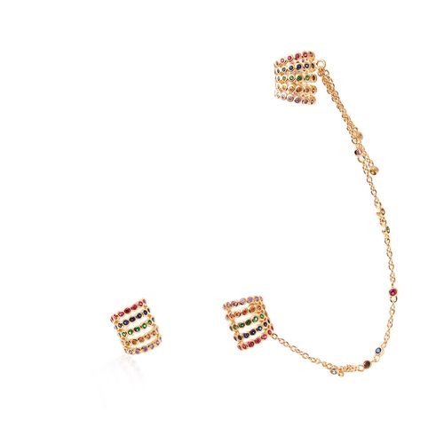 Brinco cristal rubi cristal tanzanita cristal esmeralda bolhas com ear hook pendurado
