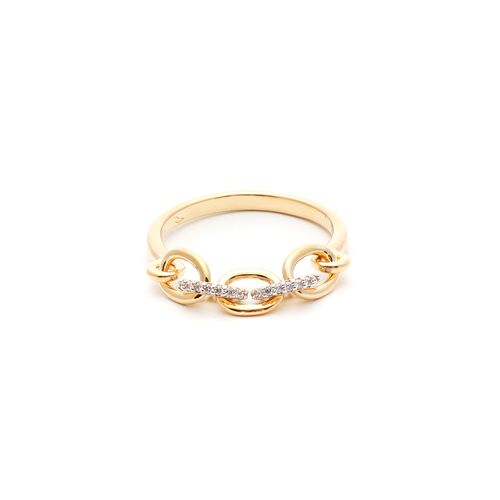 Anel zirconia branca corrente (promoção 50%) aro21