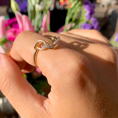 Anel zirconia branca corrente (promoção 50%) aro21