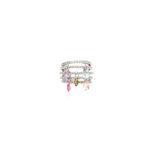 Brinco cristal turmalina rosa cristal tanzanita cristal citrino ear hook gotas penduradas (unitário)