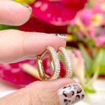 Brinco-de-Argola-Oval-Zircônia-Branca-Banho-de-Ouro-18K