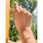 Pulseira Trevila Zircônia Branca Banho de Ouro 18K