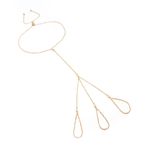 Pulseira Trevila Zircônia Branca Banho de Ouro 18K