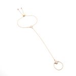 Pulseira Trevila Zircônia Branca Inteira Gotas Banho de Ouro 18K