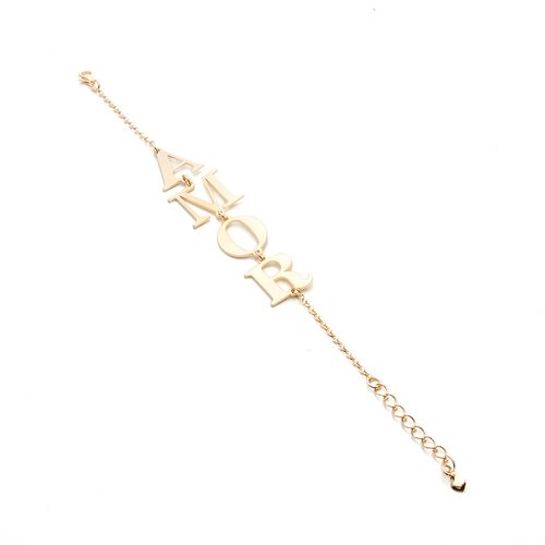Pulseira folheado liso amor 20cm (super promoção)