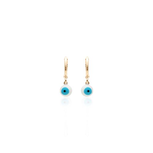 Brinco esmalte/resina olho argolinha (promoção 50%)
