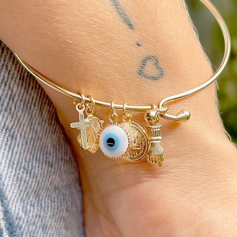 Bracelete Dupla Proteção Banho de Ouro 18K
