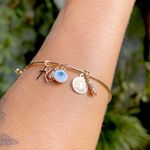 Bracelete Dupla Proteção Banho de Ouro 18K