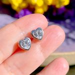 Brinco Coração 6x6mm Zircônia Branca Prata 925