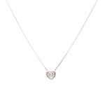 Colar Coração 6X6mm Zircônia Branca Prata 925