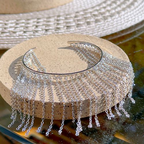 Bracelete folheado liso correntes penduradas (promoção 50%)