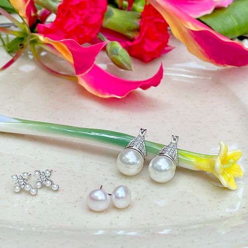 Brinco Pérola Prata 925