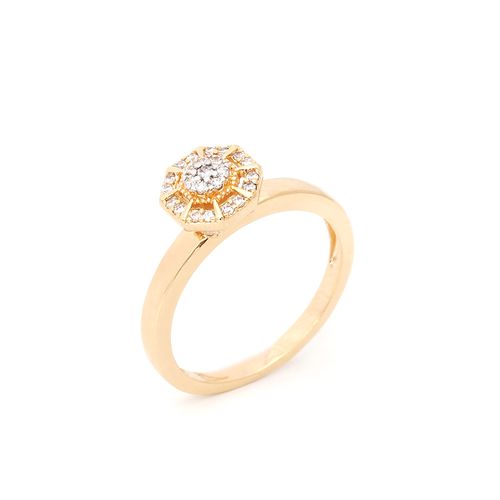 Anel zirconia branca redondo rb aro19