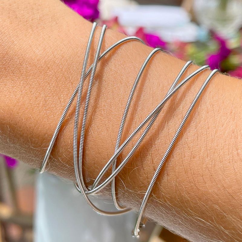 Pulseira-Colar-Corda-de-Violao-Banho-de-Rodio-Branco