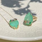 Anel-Gota-Coroa-de-Fusion-Esmeralda-Colombiana-Banho-de-Ouro-18K-