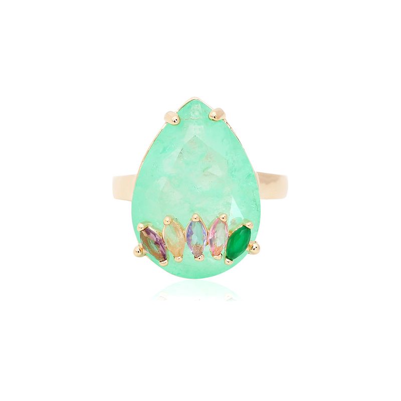 Anel-Gota-Coroa-de-Fusion-Esmeralda-Colombiana-Banho-de-Ouro-18K-