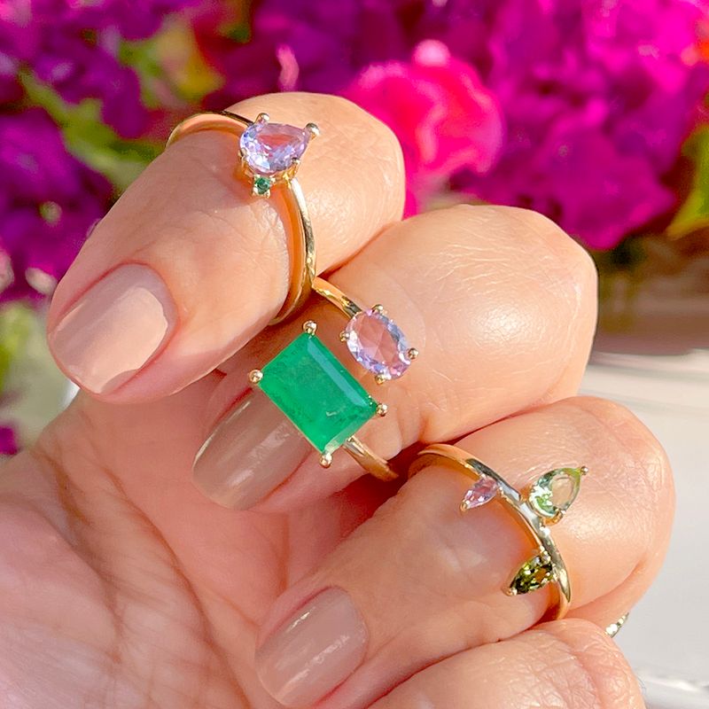 Anel-Oval-Fusion-Esmeralda-Retangulo-Banho-de-Ouro-18K