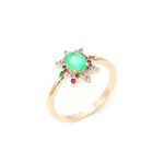 Anel-Oval-Cravejado-Fusion-Esmeralda-Colombiana-Banho-de-Ouro-18K