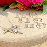 Anel-Estrela-4-Pontas-Aberto-Zirconia-Branca-Banho-de-Ouro-18K-