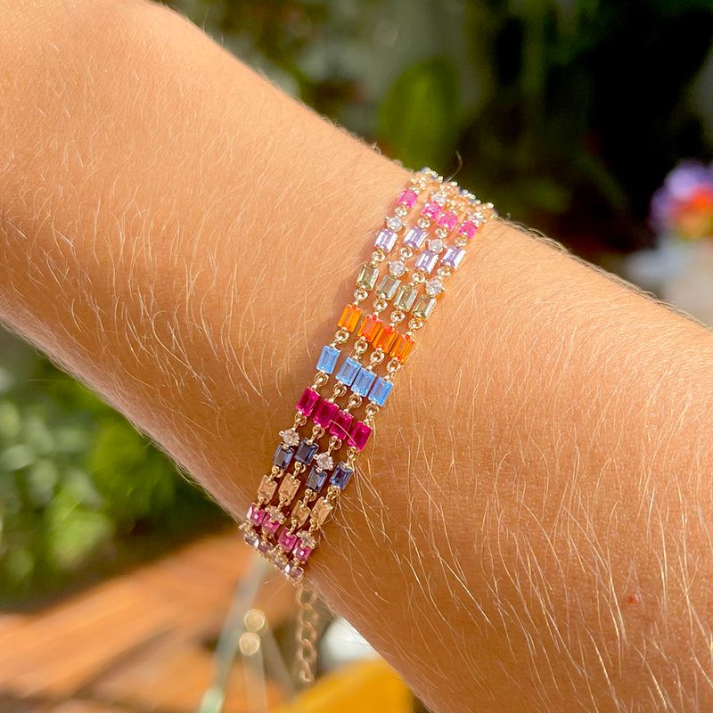 Pulseira-Trilho-Cristal-Podange-Banho-de-Ouro-18K-