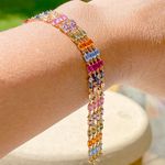 Pulseira-Trilho-Cristal-Podange-Banho-de-Ouro-18K-