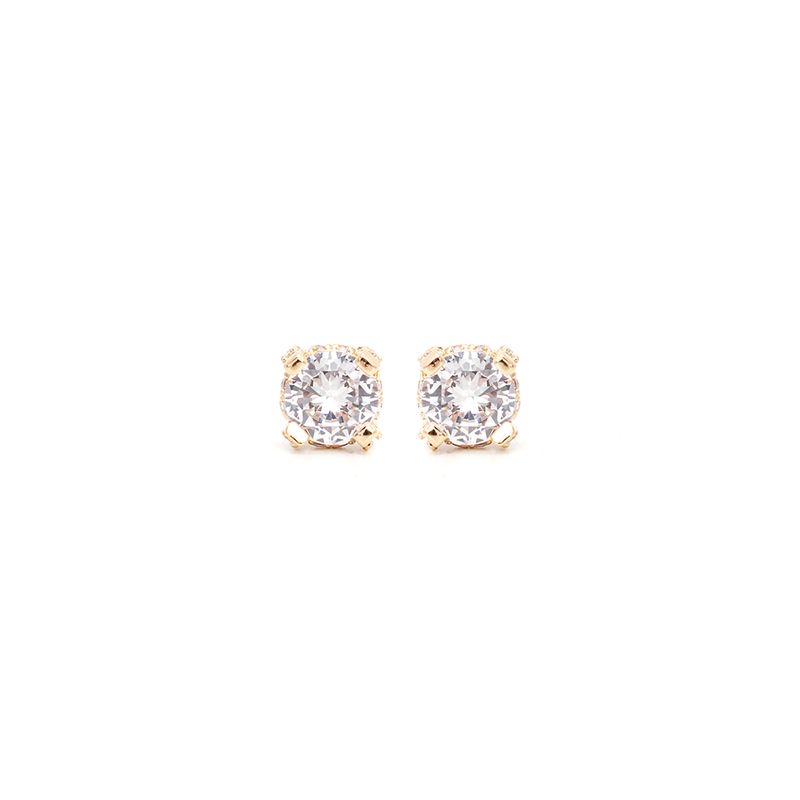 Brinco-Ponto-de-Luz-Zirconia-branca-Banho-de-Ouro-18K