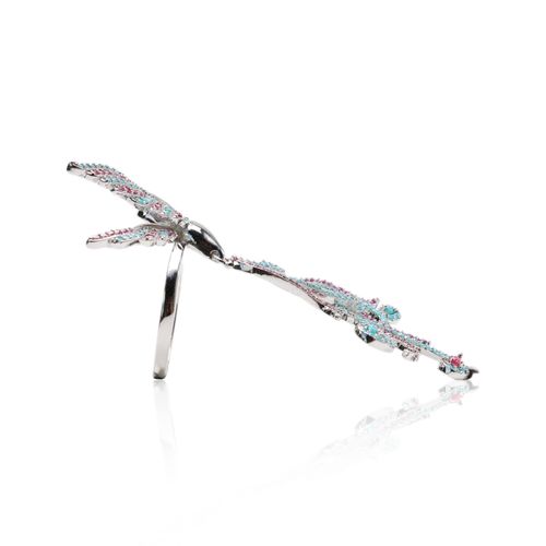 Anel nano turquesa zirconia vermelha cristal rubi beija flor (promoção 50%) aro15