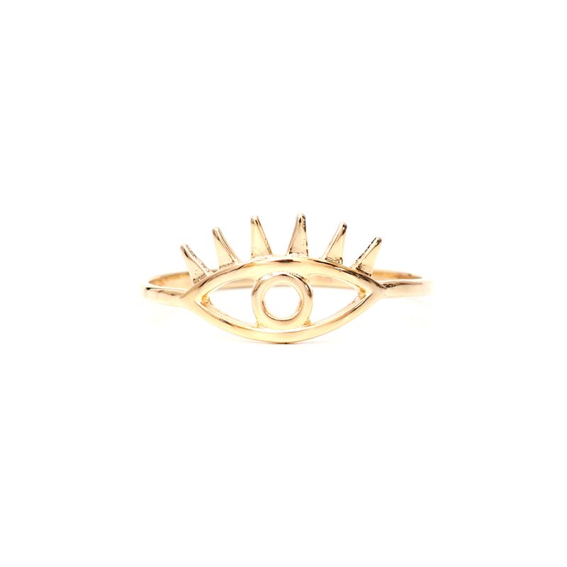 Anel Olho Liso Banho de Ouro 18K