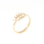 Anel Olho Liso Banho de Ouro 18K