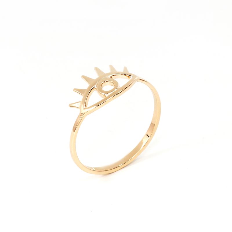 Anel Olho Liso Banho de Ouro 18K
