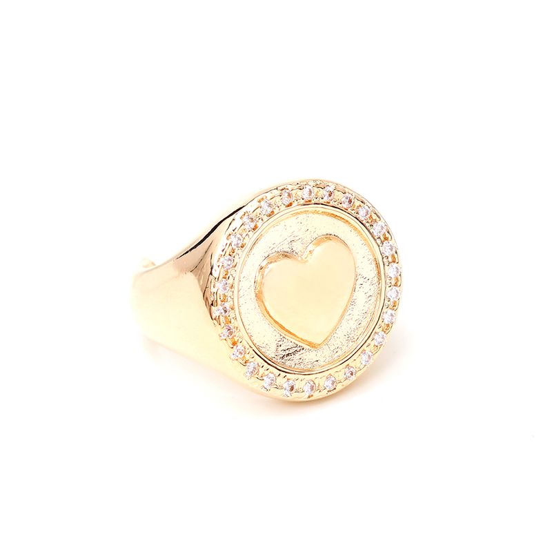 Anel-de-Dedinho-Coracao-Cravejado-Zirconia-Branca-Banho-de-Ouro-18K