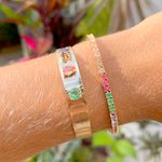 Bracelete-Reto-Formas-Cristal-Ametista-Banho-de-Ouro-18K