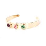 Bracelete-Reto-Formas-Cristal-Ametista-Banho-de-Ouro-18K