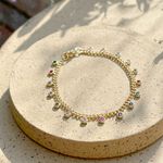 Pulseira-Bolinhas-Cristal-Safira-Banho-de-Ouro-18K-