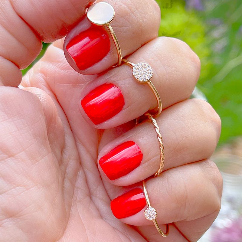 Kit-de-Aneis-Regulaveis-Redondo-Trancado-Banho-de-Ouro-18K