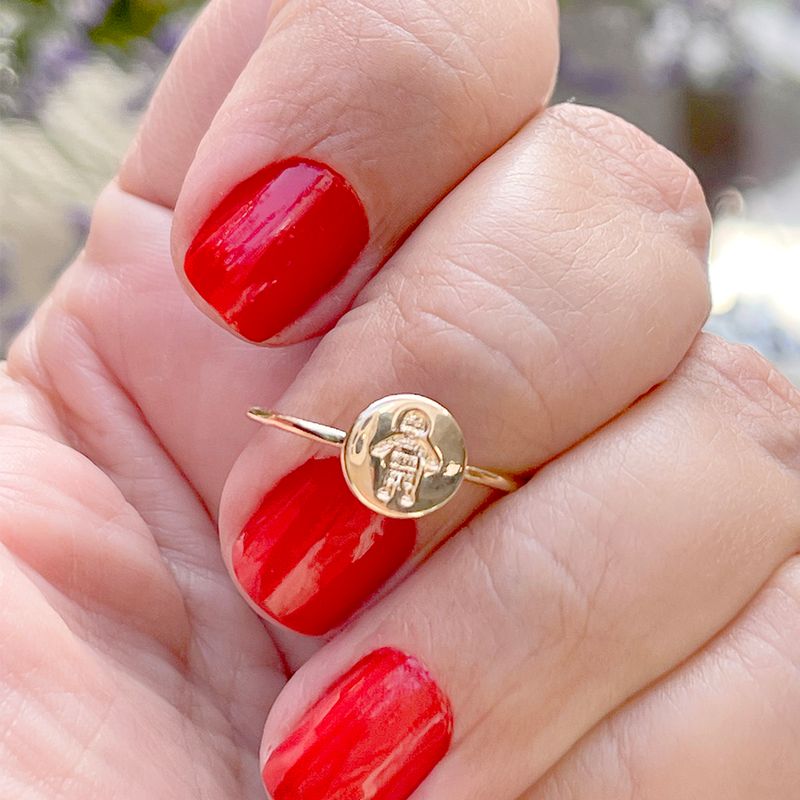 Anel-Liso-Medalha-Menino-Banho-de-Ouro-18K