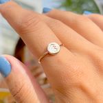 Anel-Liso-Medalha-Menina-Banho-de-Ouro-18K