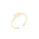 Anel-Liso-Medalha-Gato-Banho-de-Ouro-18K