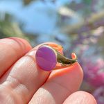 Anel-de-Dedinho-Redondo-Resina-Roxa-Banho-de-Ouro-18K