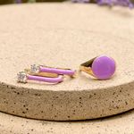 Anel-de-Dedinho-Redondo-Resina-Roxa-Banho-de-Ouro-18K