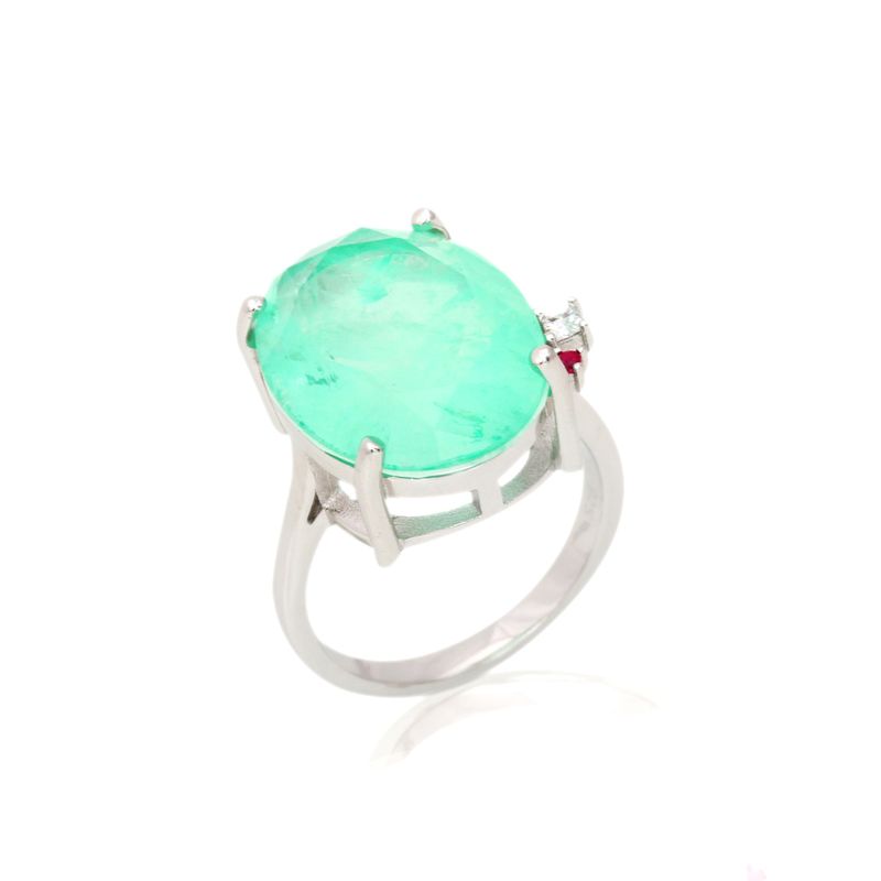 ANEL-FUSION-ESMERALDA-COLOMBIANA-ZIRCONIA-VERMELHA-ZIRCONIA-BRANCA-OVAL-
