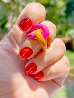 ANEL-ESMALTE-RESINA-ENTRELACADO-ENCAIXE--LARANJA-ROSA-