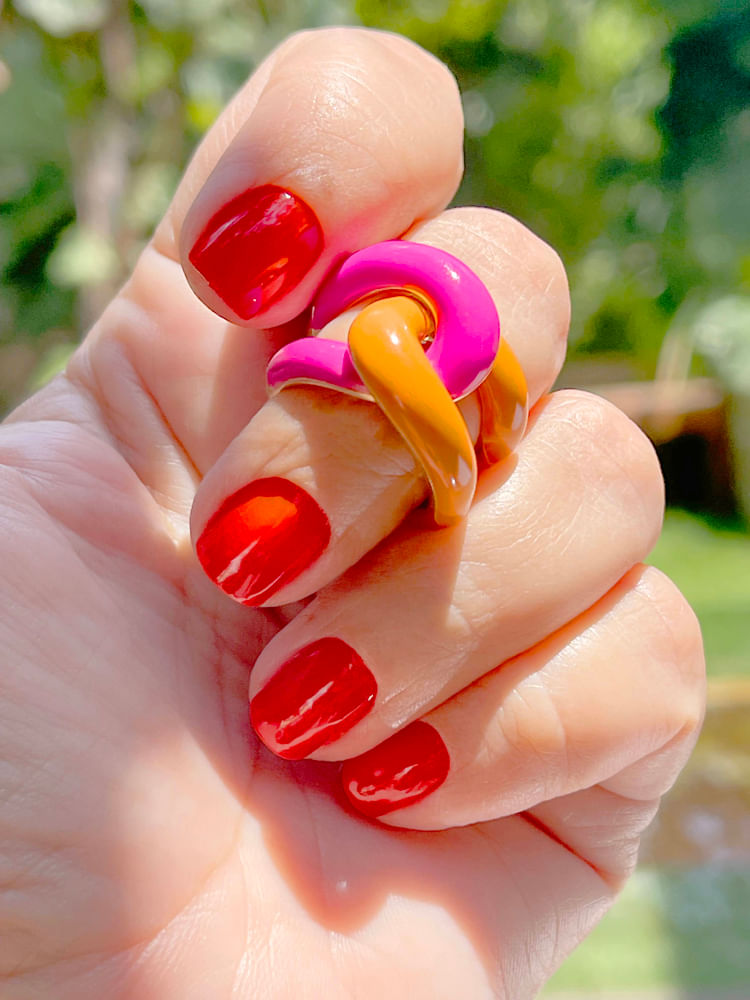 ANEL-ESMALTE-RESINA-ENTRELACADO-ENCAIXE--LARANJA-ROSA-