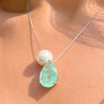 COLAR-FUSION-ESMERALDA-COLOMBIANA-PEROLA-GOTA-55-CM