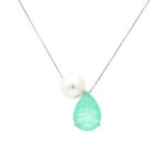 COLAR-FUSION-ESMERALDA-COLOMBIANA-PEROLA-GOTA-55-CM