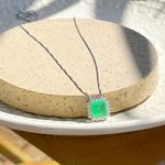 Colar-Retangulo-Bordado-Fusion-Esmeralda-Prata-925