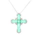 COLAR-FUSION-ESMERALDA-COLOMBIANA-ZIRCONIA-BRANCA-CRUZ-CRAVEJADA-51CM
