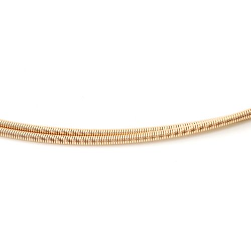 Pulseira folheado liso super corda de violão 120cm