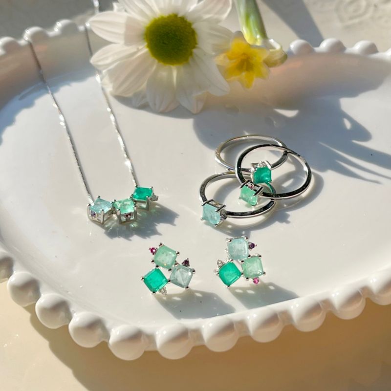 Colar-Trevo-Quadrados-Fusion-Esmeralda-Prata-925