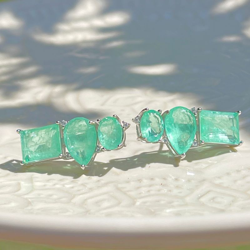 Brinco-Ear-Cuff-Formas-Fusion-Esmeralda-Colombiana-Prata-925